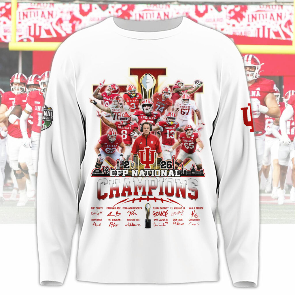Indiana Hoosiers 2026 CFP National Champions Long Sleeve Shirt - LeagueLockerGear