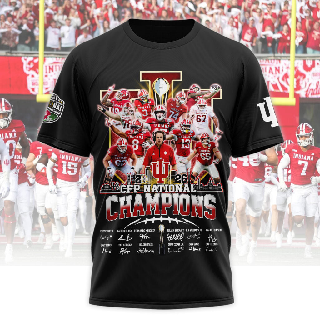 Indiana Hoosiers Football 2026 National Champions T-Shirt - LeagueLockerGear