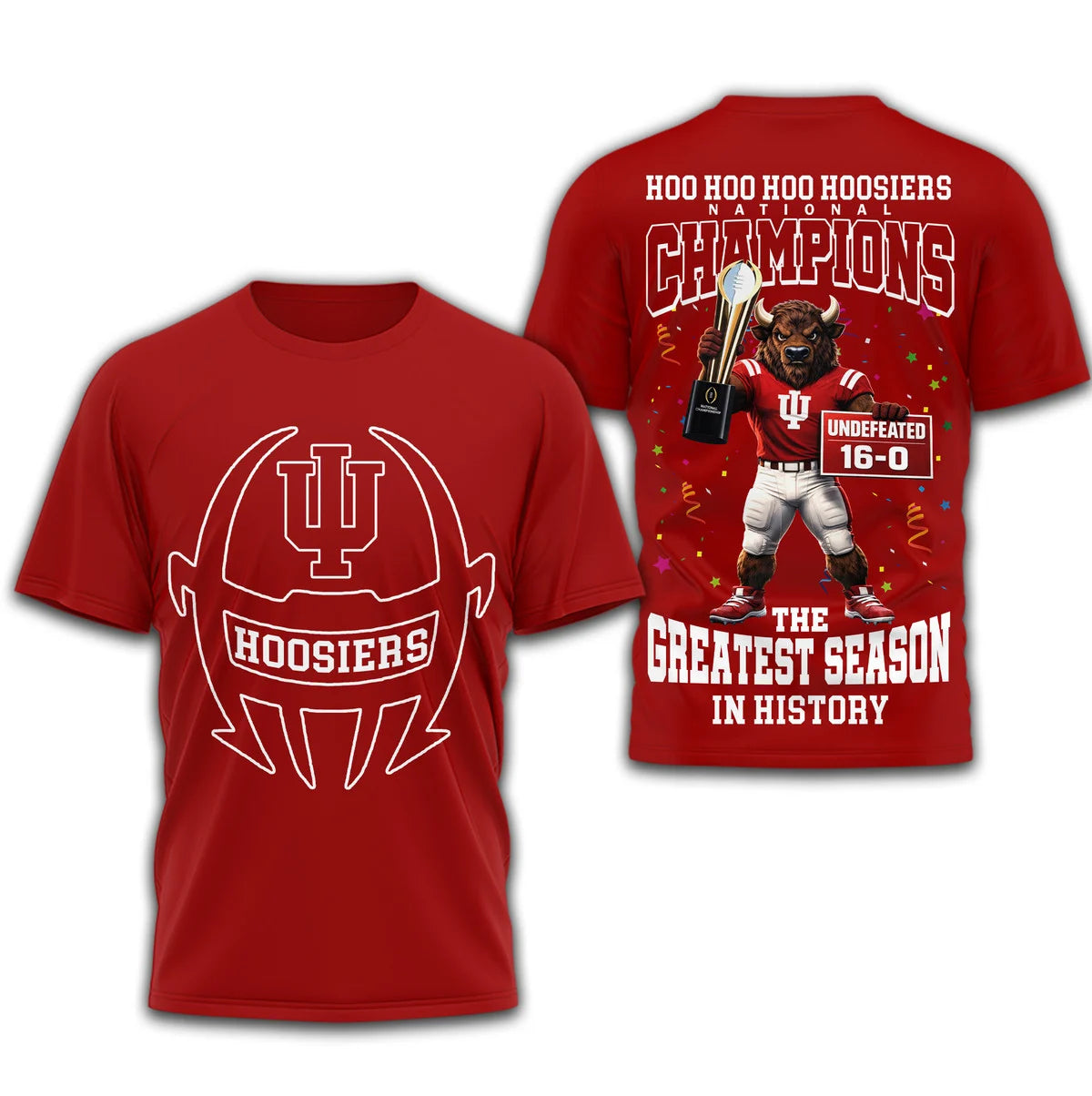 Indiana Hoosiers National Champions Undefeated The Greatest Season In History T-Shirt - LeagueLockerGear