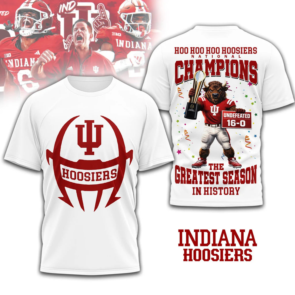 Indiana Hoosiers National Champions Undefeated The Greatest Season In History T-Shirt - LeagueLockerGear