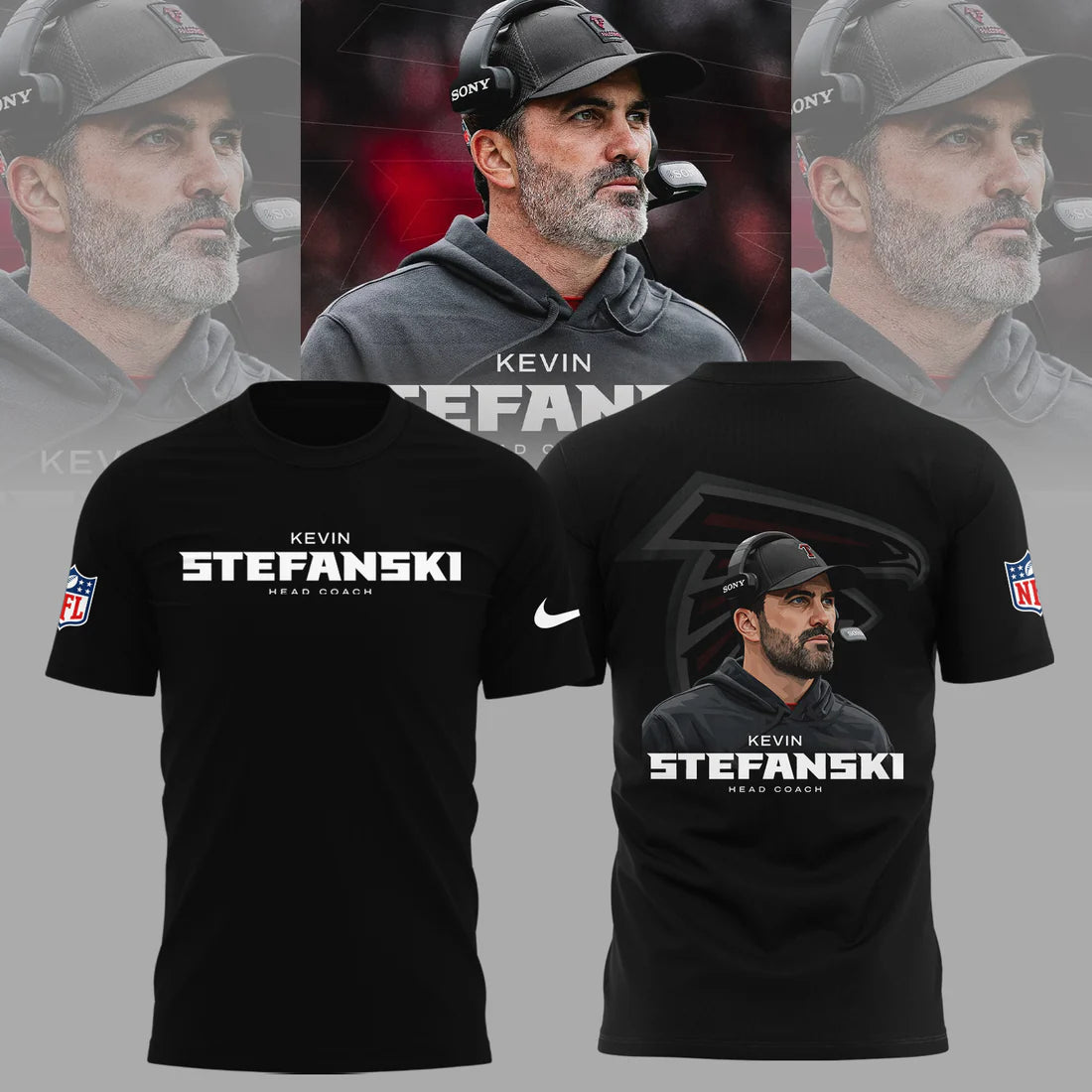 Atlanta Falcons Kevin Stefanski Head Coach T-Shirt - LeagueLockerGear