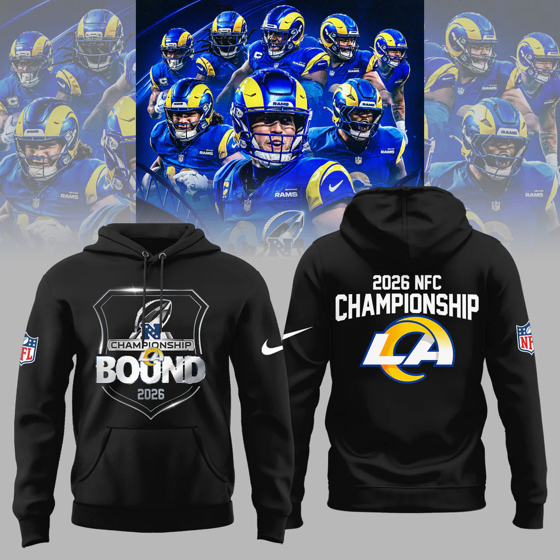 Los Angeles Rams 2026 NFC Championship Bound Hoodie - LeagueLockerGear