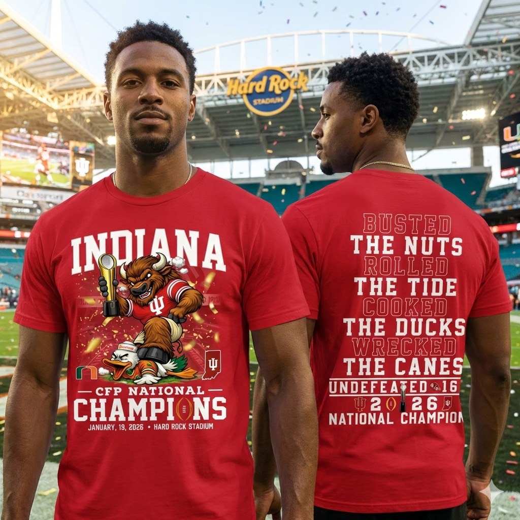 Indiana Hoosiers 2026 CFP National Champions Undefeated 16-0 T-Shirt - LeagueLockerGear