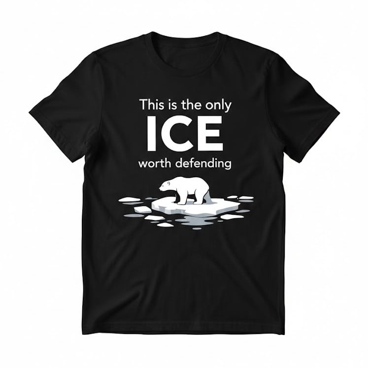 Polar Bear This is the only ICE worth defending 2026 T-Shirt - LeagueLockerGear