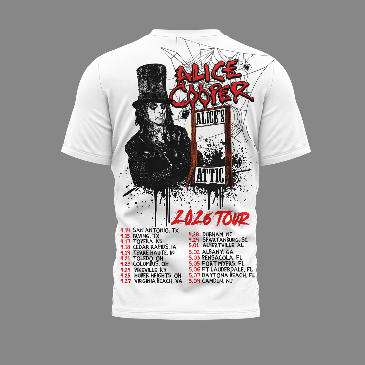 Alice Cooper Alice's Attic 2026 Tour T-Shirt - LeagueLockerGear