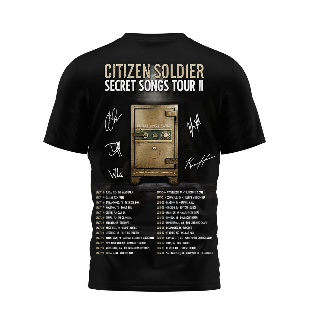 Citizen Soldier Secret Songs Tour II T-Shirt - LeagueLockerGear
