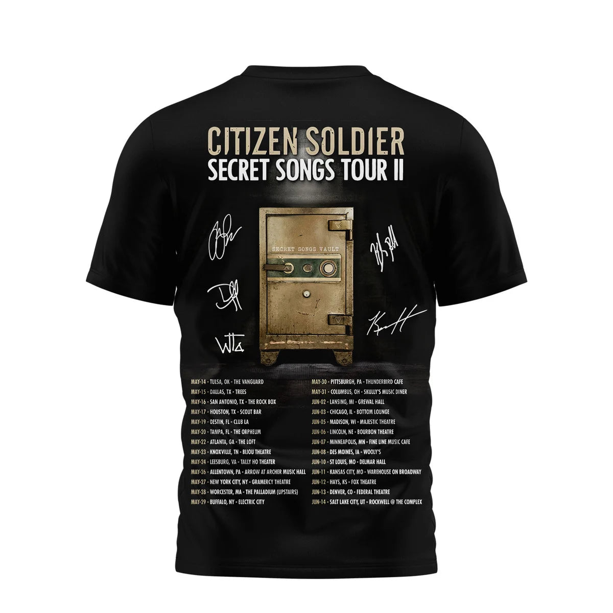Citizen Soldier Secret Songs Tour II T-Shirt - LeagueLockerGear