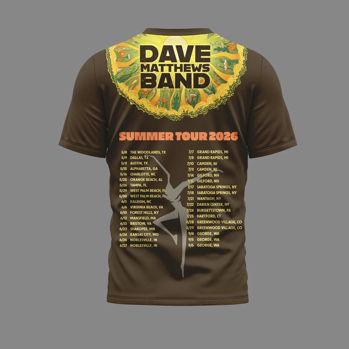Dave Matthews Band Summer Tour 2026 T-Shirt - LeagueLockerGear
