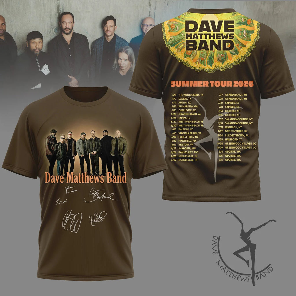 Dave Matthews Band Summer Tour 2026 T-Shirt - LeagueLockerGear
