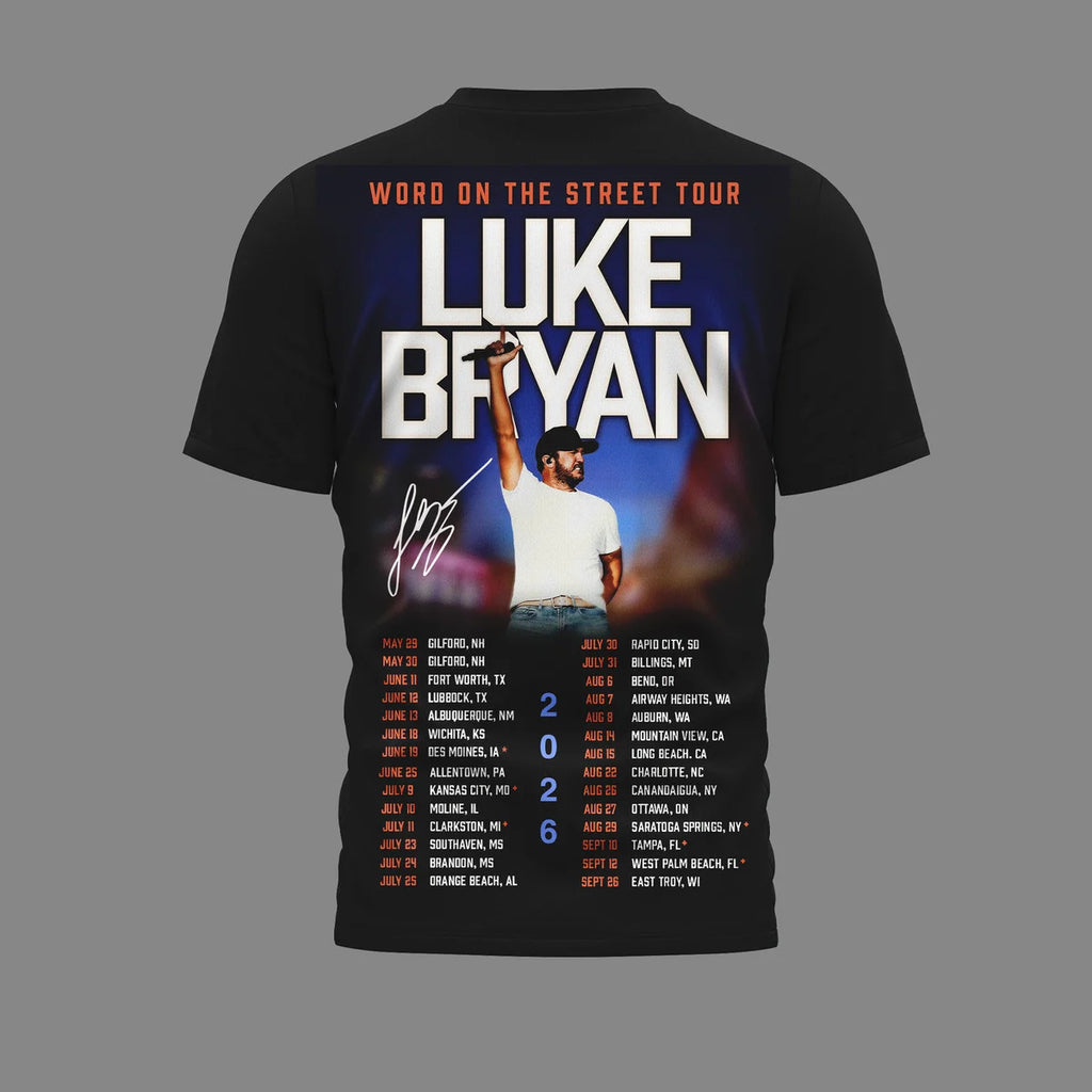 Luke Bryan Farm Tour Word On The Street Tour 2026 T-Shirt - LeagueLockerGear