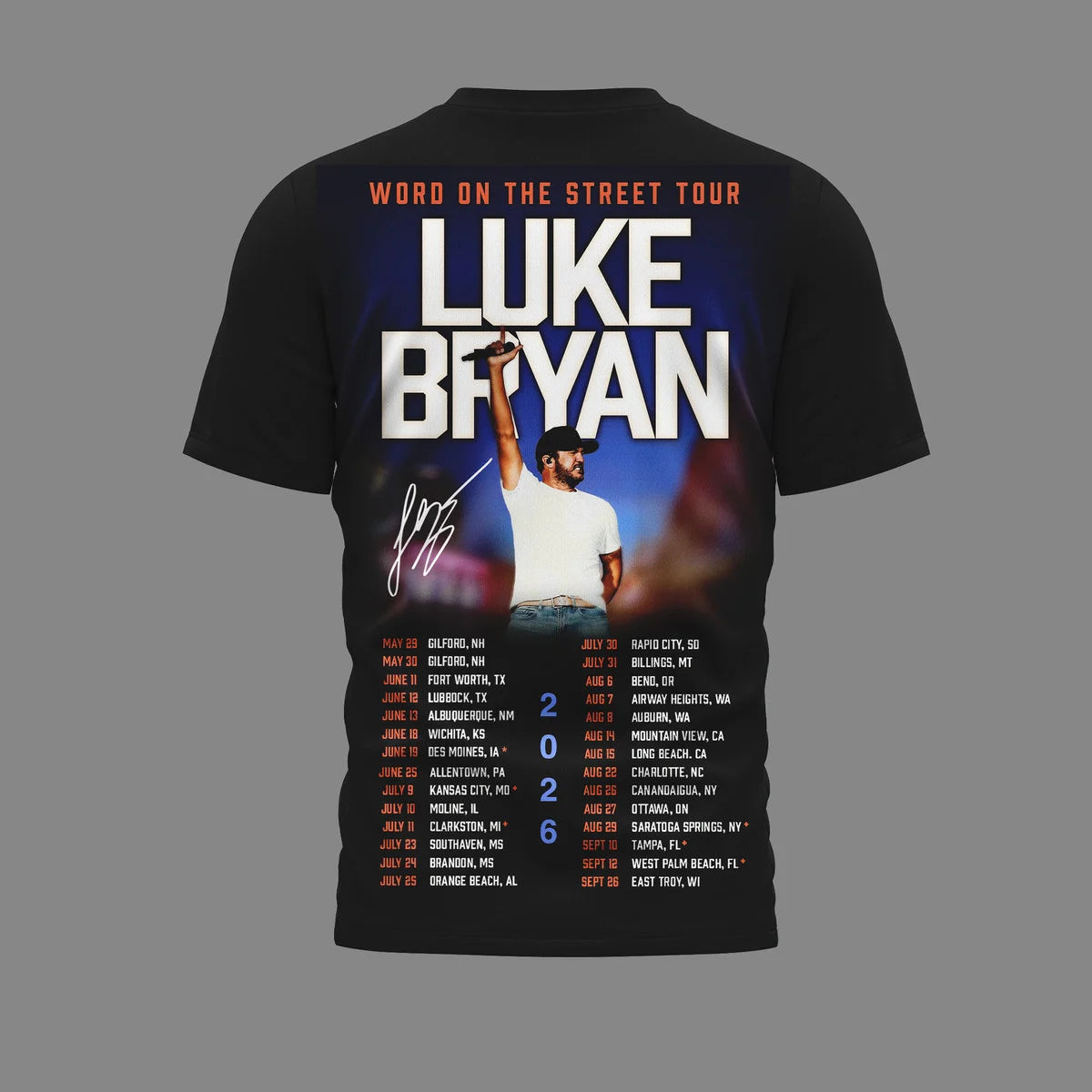 Luke Bryan Farm Tour Word On The Street Tour 2026 T-Shirt - LeagueLockerGear