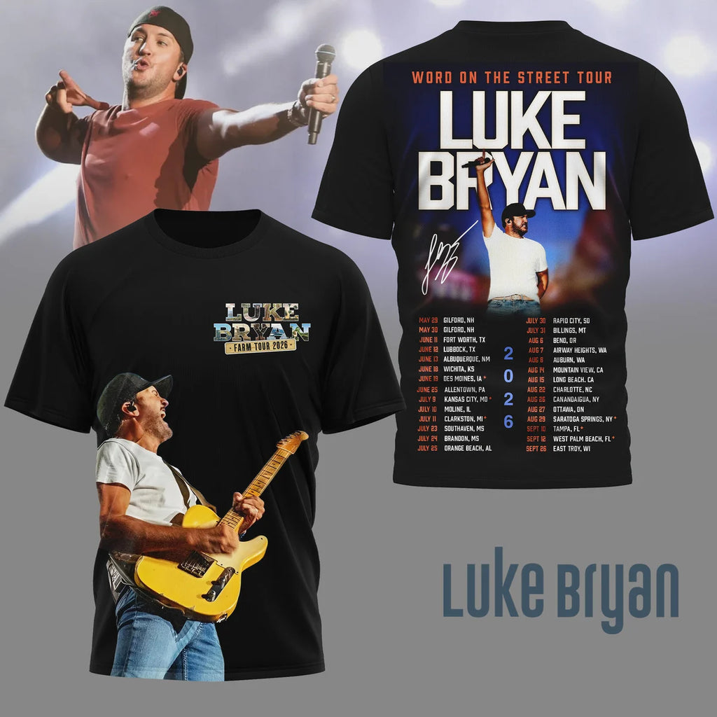 Luke Bryan Farm Tour Word On The Street Tour 2026 T-Shirt - LeagueLockerGear