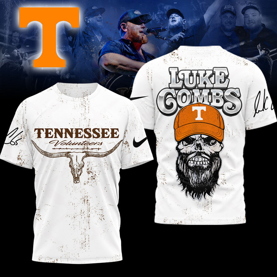 Tennessee Volunteers NCAA Luke Combs Country Music 3D T-Shirt - LeagueLockerGear