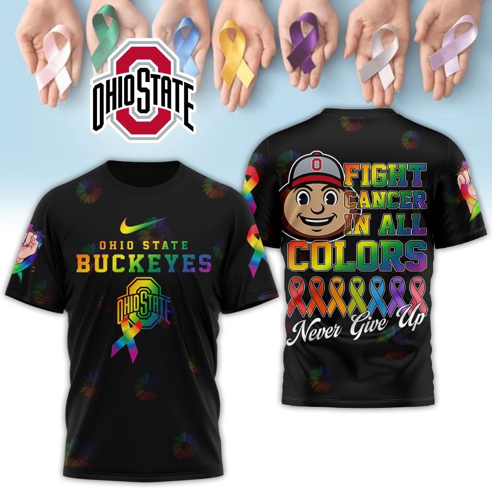 Ohio State Buckeyes Fight Cancer In All Colors T-Shirt - LeagueLockerGear