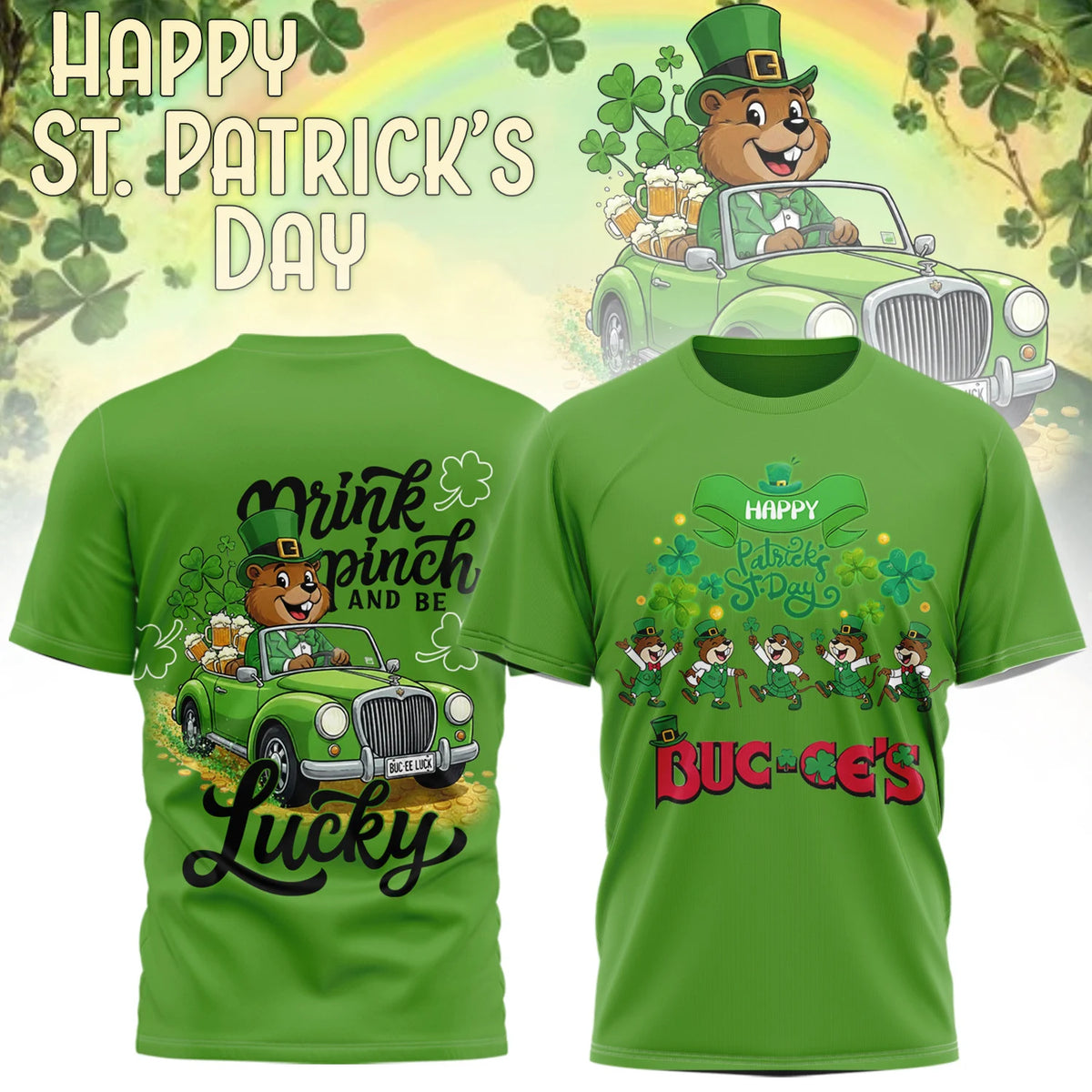 Buc-ee's St. Patrick's Day Lucky T-Shirt - LeagueLockerGear