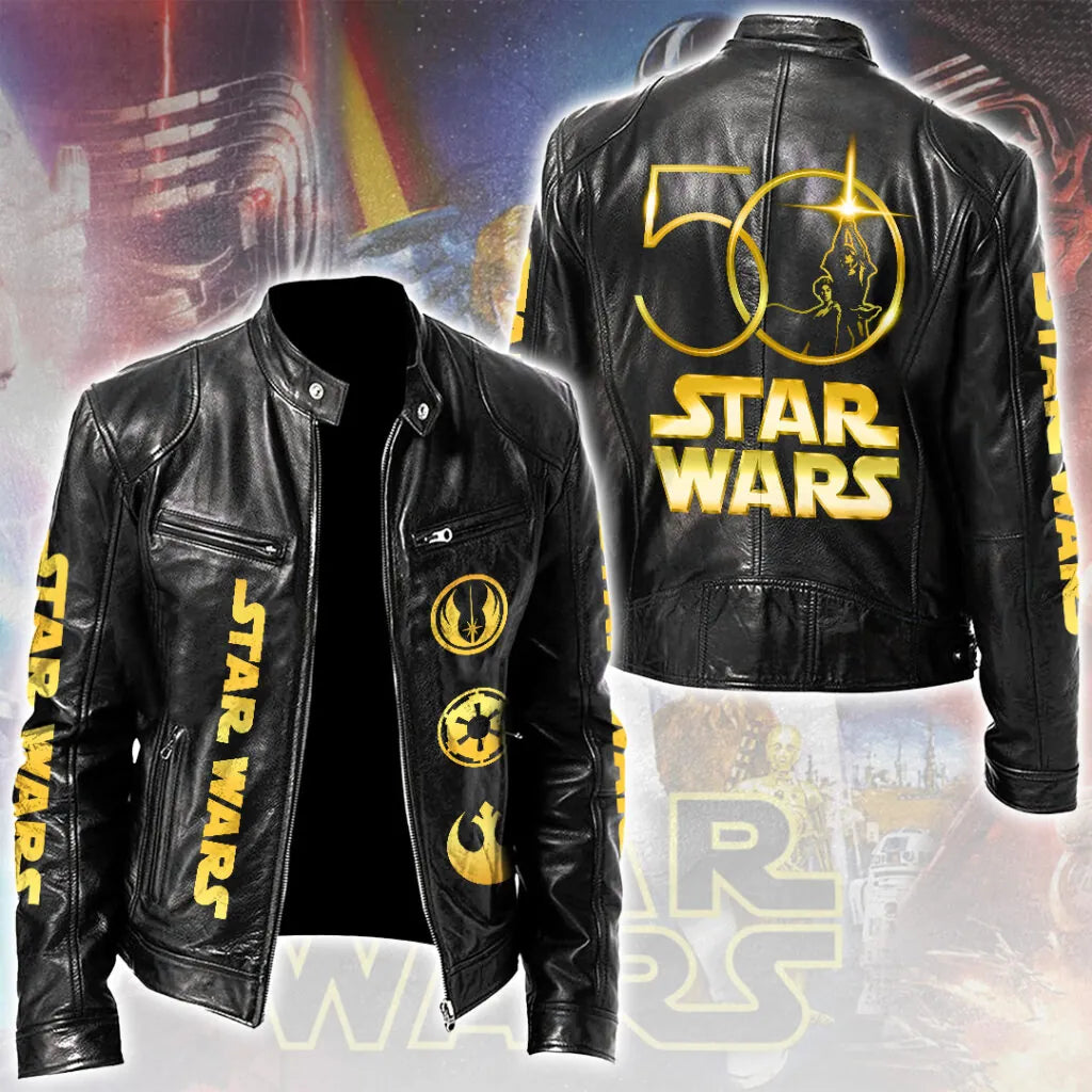 Star Wars 50th Anniversary Leather Jacket - LeagueLockerGear