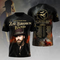 Zac Brown Band Tour 2026 3D T-Shirt - LeagueLockerGear