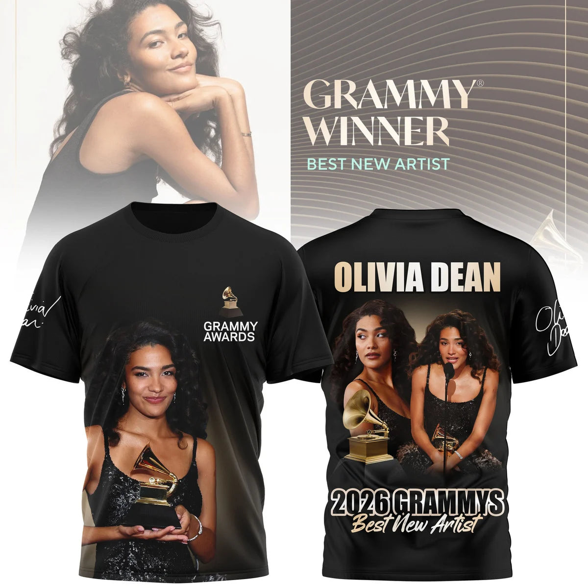 Olivia Dean 2026 Grammys Best New Artist T-Shirt - LeagueLockerGear