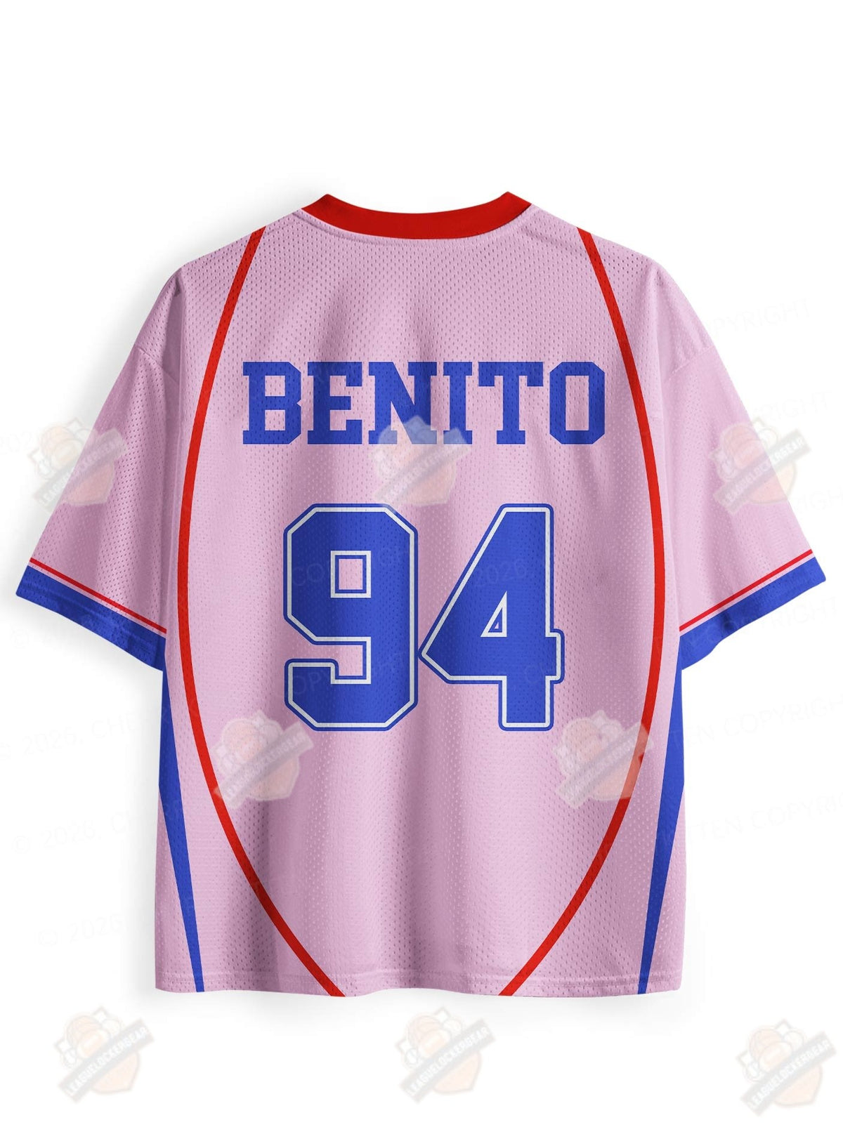 Bad Bunny Team Benito Pink Football Jersey - LeagueLockerGear