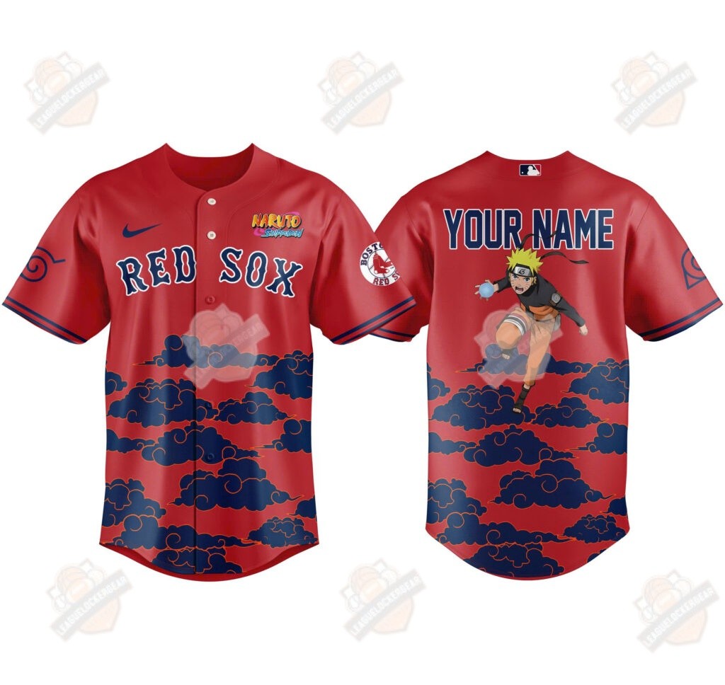 Boston Red Sox Naruto Night Custom Baseball Jersey - LeagueLockerGear