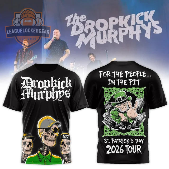 Dropkick Murphys St. Patrick's Day 2026 Tour T-Shirt - LeagueLockerGear