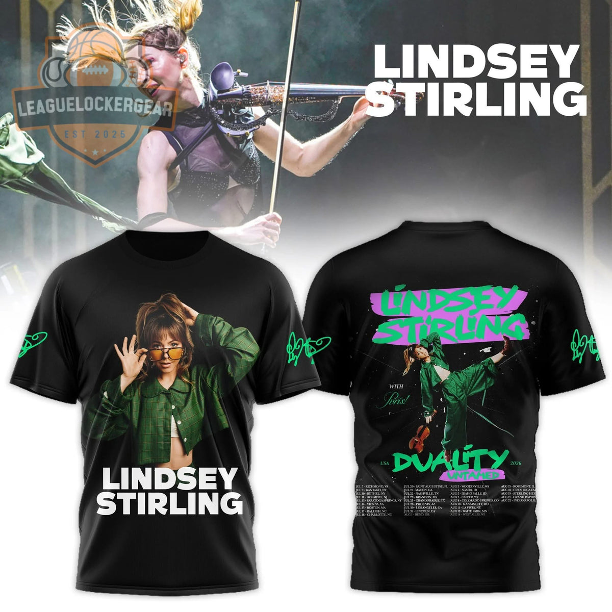 Lindsey Stirling Duality Untamed Tour 2026 T-Shirt - LeagueLockerGear
