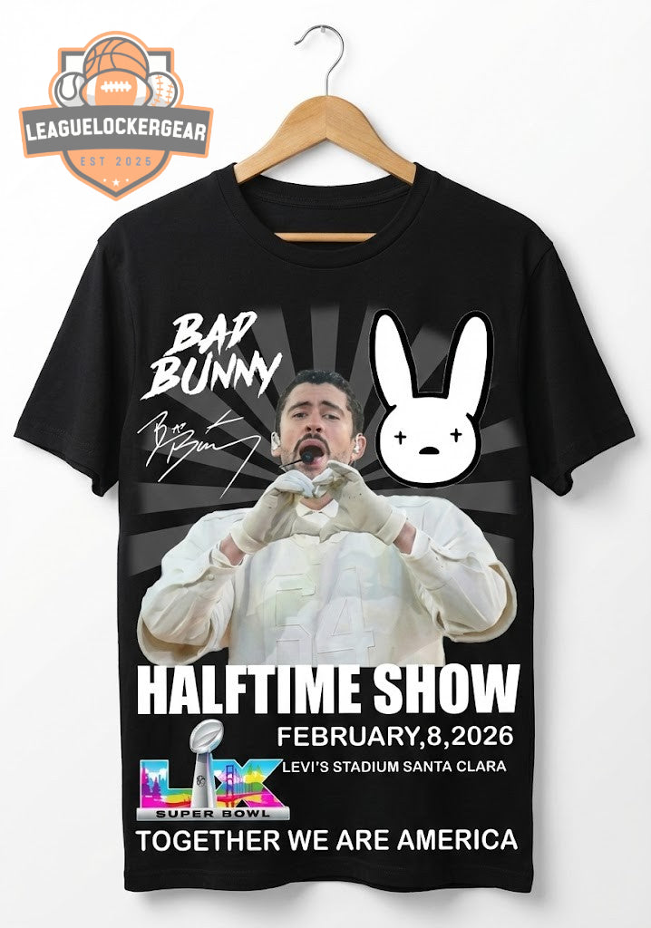Bad Bunny Super Bowl LX Halftime Show 2026 T-Shirt - LeagueLockerGear