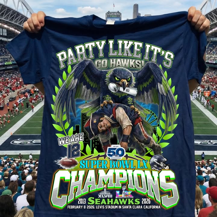 Seattle Seahawks Super Bowl LX Champions 2026 T-Shirt - LeagueLockerGear