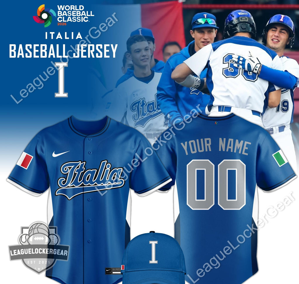 Italia World Baseball Classic 2026 Custom Baseball Jersey - LeagueLockerGear