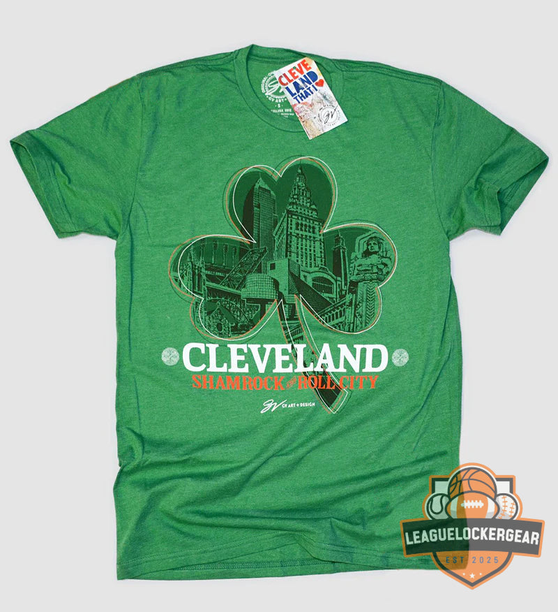 Cleveland Shamrock & Roll City T-Shirt - LeagueLockerGear