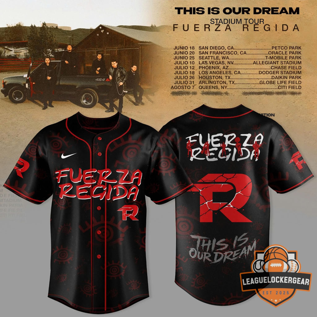 Fuerza Regida This Is Our Dream Stadium Tour Baseball Jersey - LeagueLockerGear
