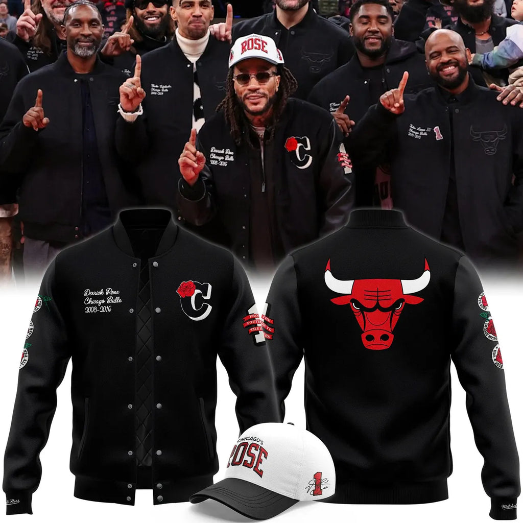 Chicago Bulls Derrick Rose Baseball 2026 Jacket - LeagueLockerGear