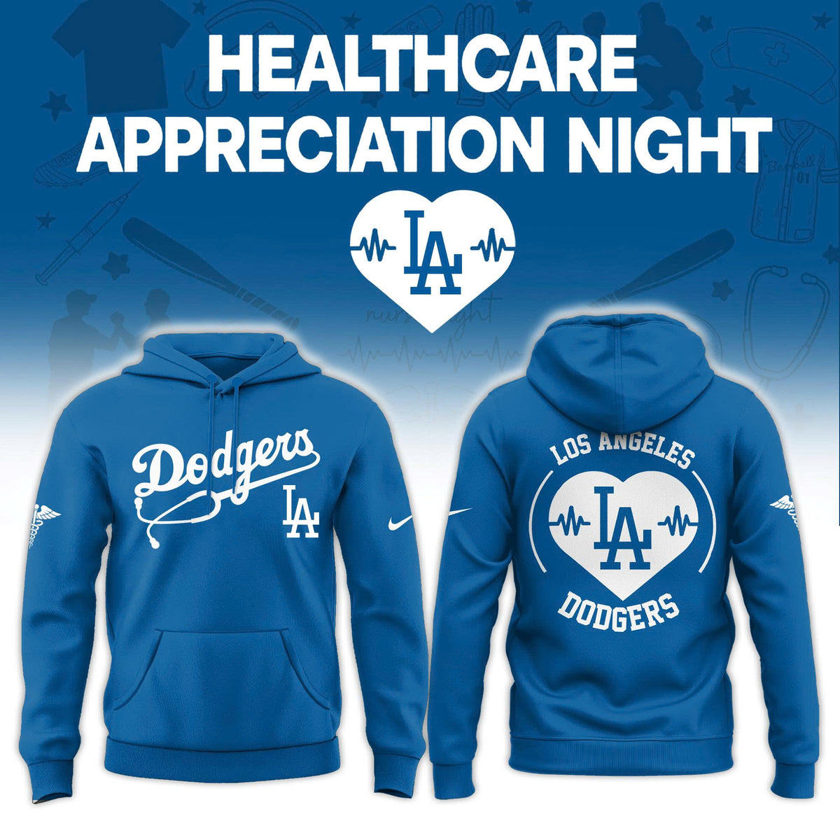 Los Angeles Dodgers Healthcare Appreciation Night Hoodie - LeagueLockerGear