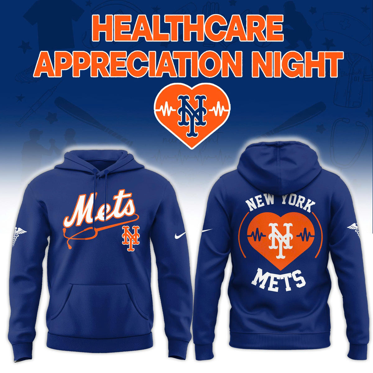New York Mets Healthcare Appreciation Night Hoodie - LeagueLockerGear