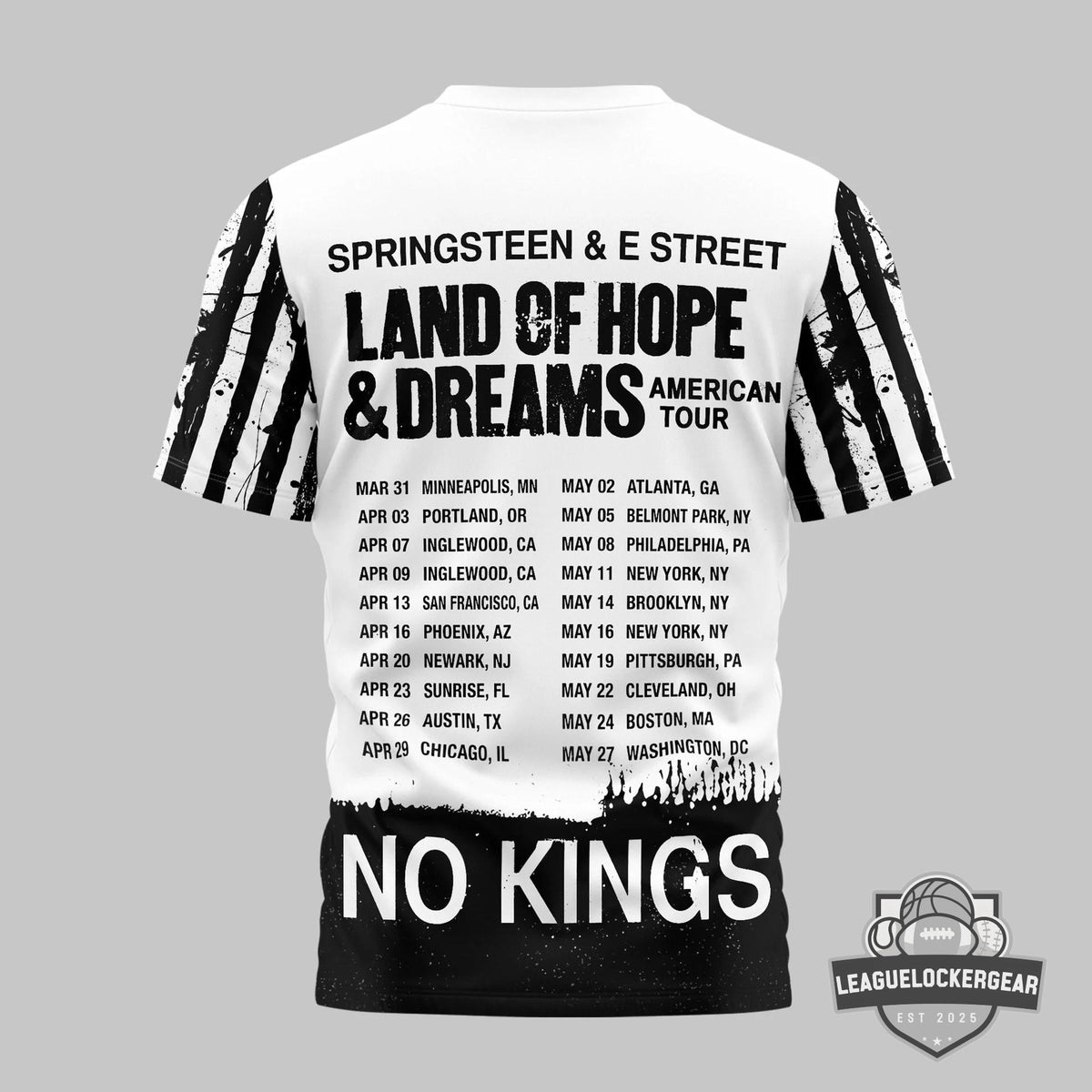 Bruce Springsteen & E Street Band Land Of Hope & Dreams American Tour T-Shirt - LeagueLockerGear