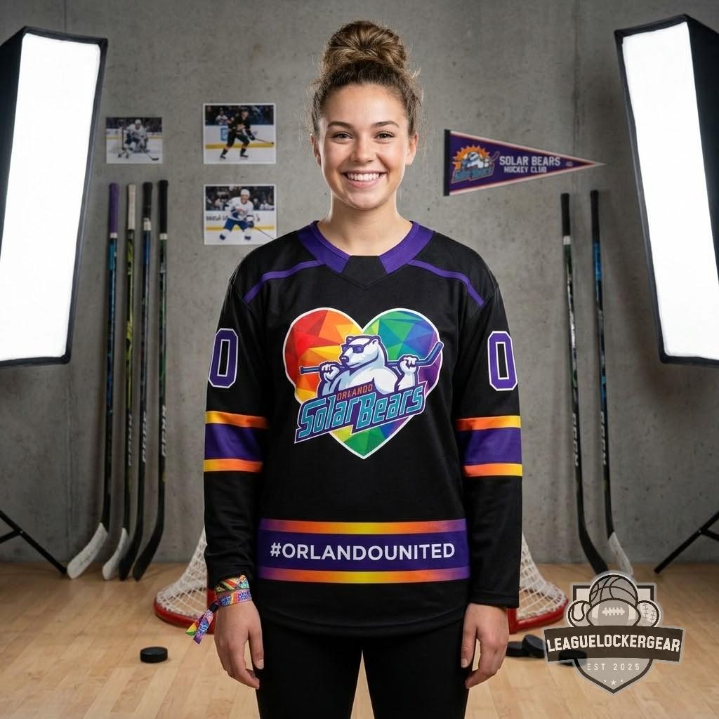 Orlando Solar Bears Personalized 2026 First Responders Appreciation V-shaped Hockey Jersey - LeagueLockerGear