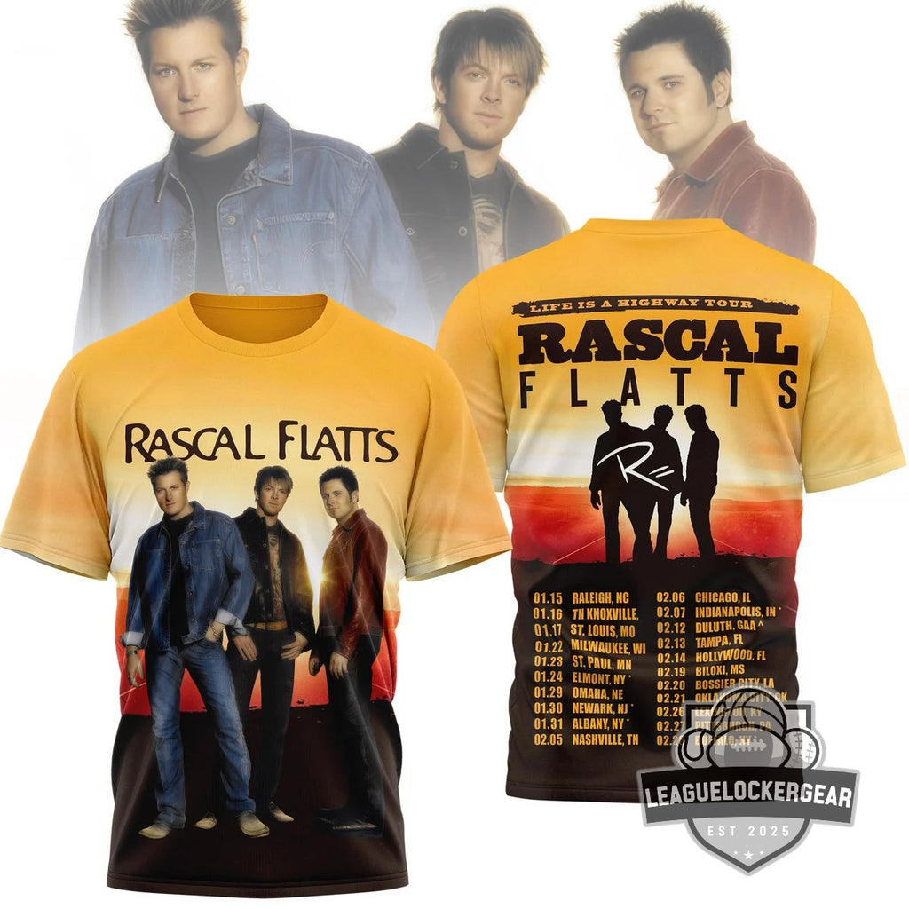 Rascal Flatts Life Is A Highway Tour T-Shirt - LeagueLockerGear
