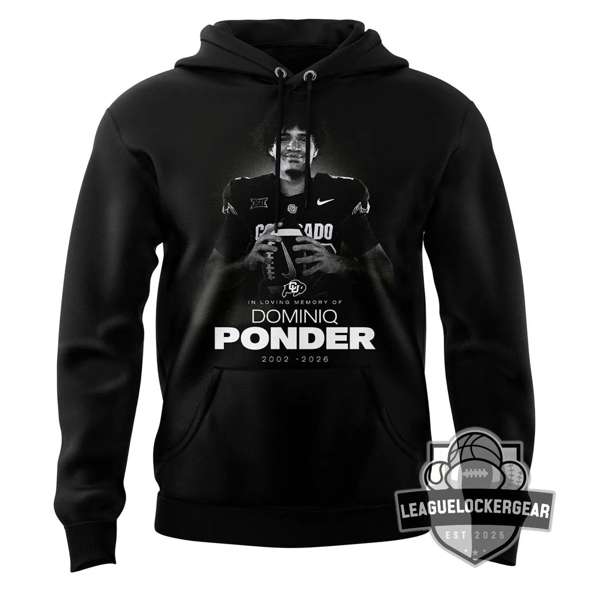 Colorado Buffaloes Dominiq Ponder Memorial Hoodie - LeagueLockerGear