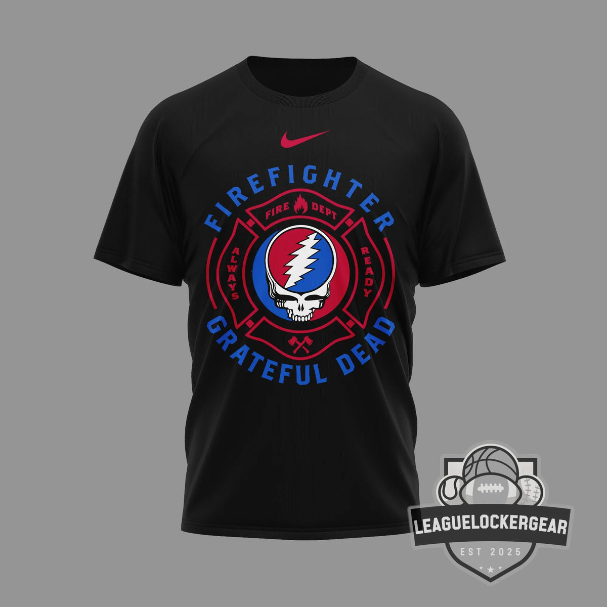 Grateful Dead Firefighter Fire Dept T-Shirt - LeagueLockerGear