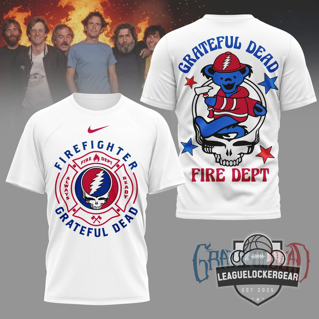 Grateful Dead Firefighter Fire Dept T-Shirt - LeagueLockerGear