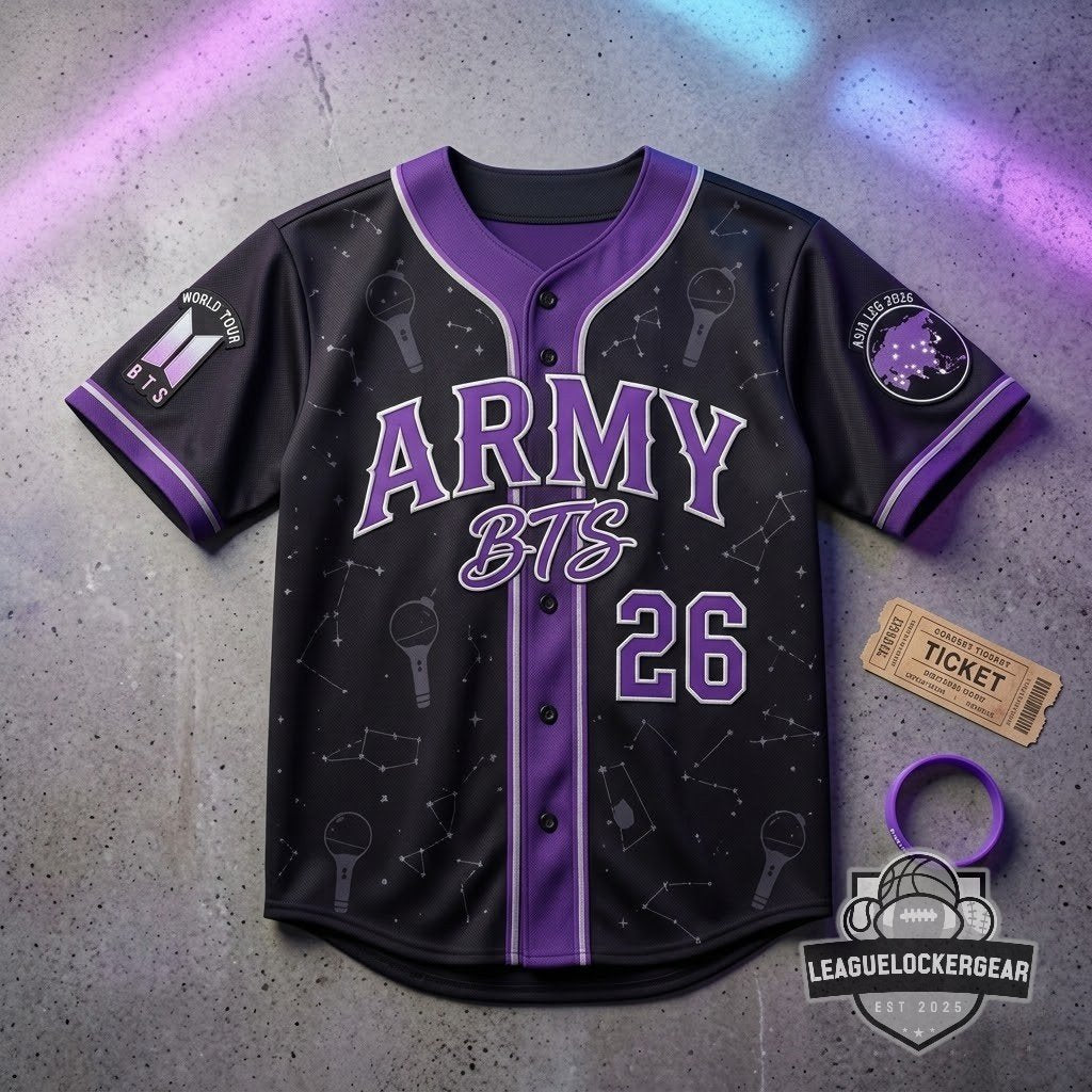 BTS ARMY Bangtan Boys World Tour Baseball Jersey - LeagueLockerGear