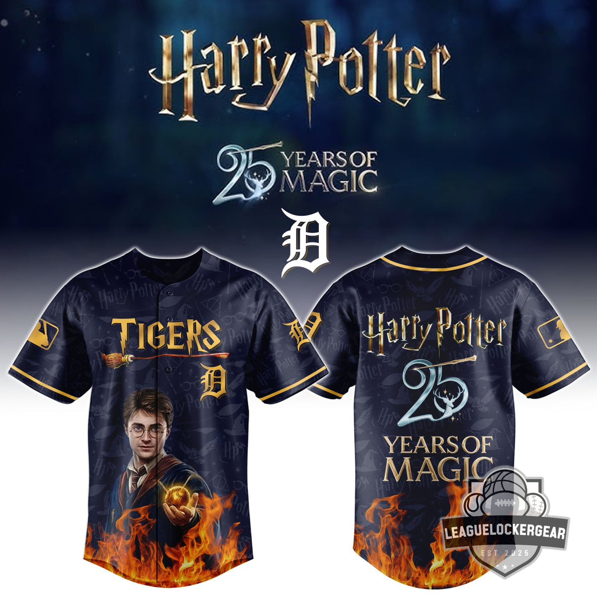 MLB x Harry Potter 25 Years of Magic Baseball Jersey - LeagueLockerGear