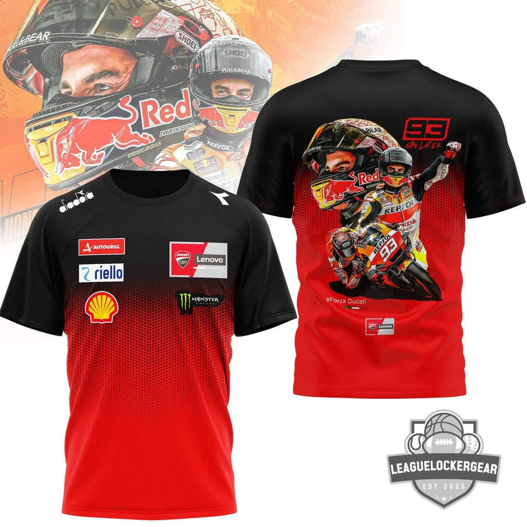 Marc Márquez 93 Forza Ducati T-Shirt - LeagueLockerGear