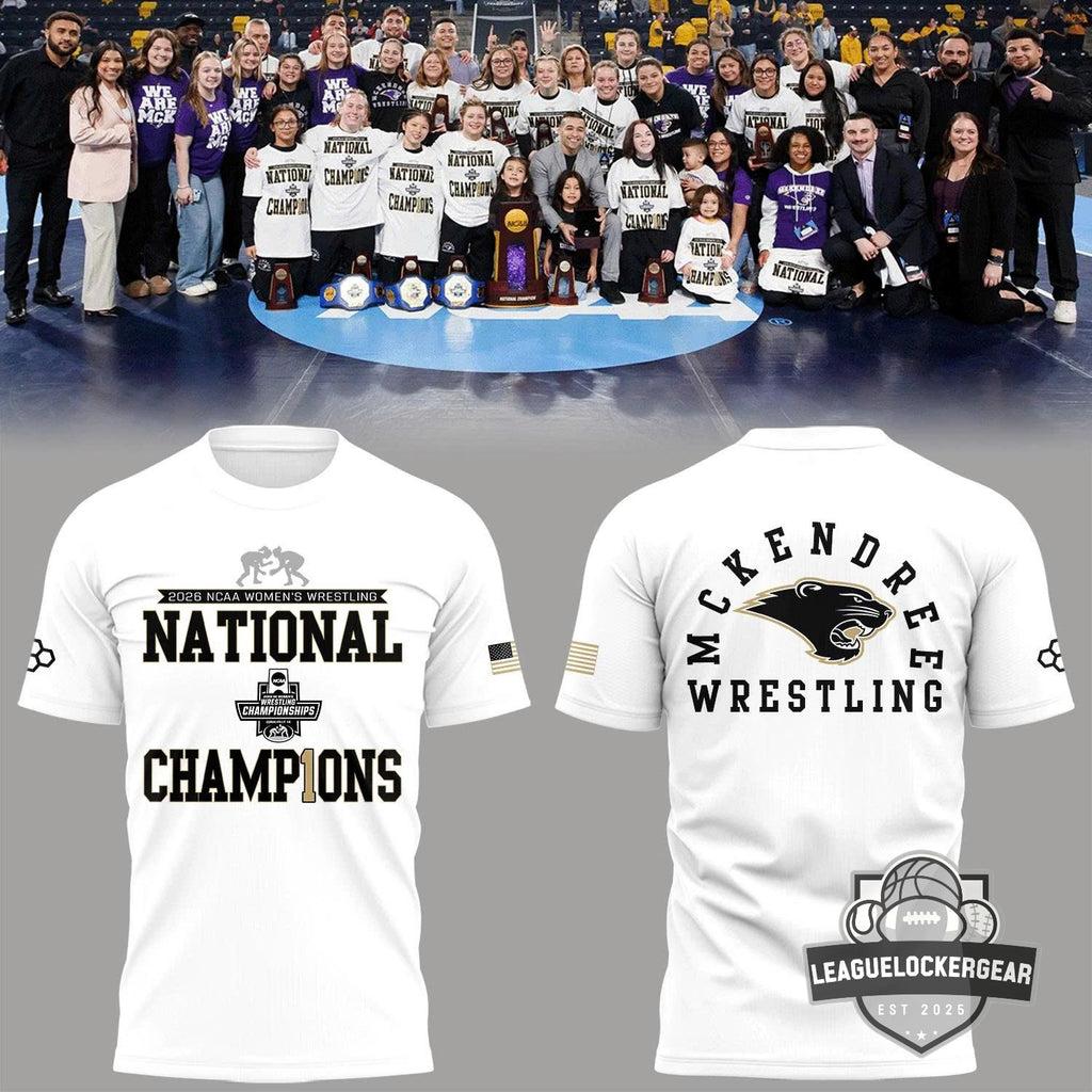 McKendree Bearcats Wrestling 2026 NCAA Women's National Champions T-Shirt - LeagueLockerGear