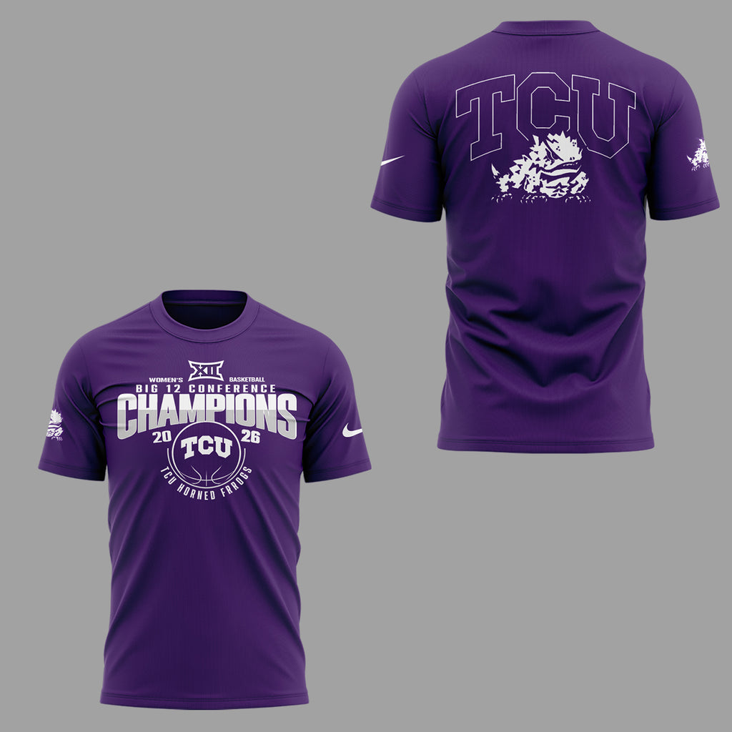 TCU Horned Frogs Women's Basketball Big 12 Conference Champions 2026 T-Shirt - LeagueLockerGear