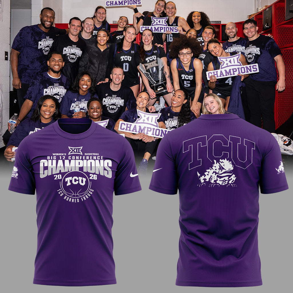 TCU Horned Frogs Women's Basketball Big 12 Conference Champions 2026 T-Shirt - LeagueLockerGear