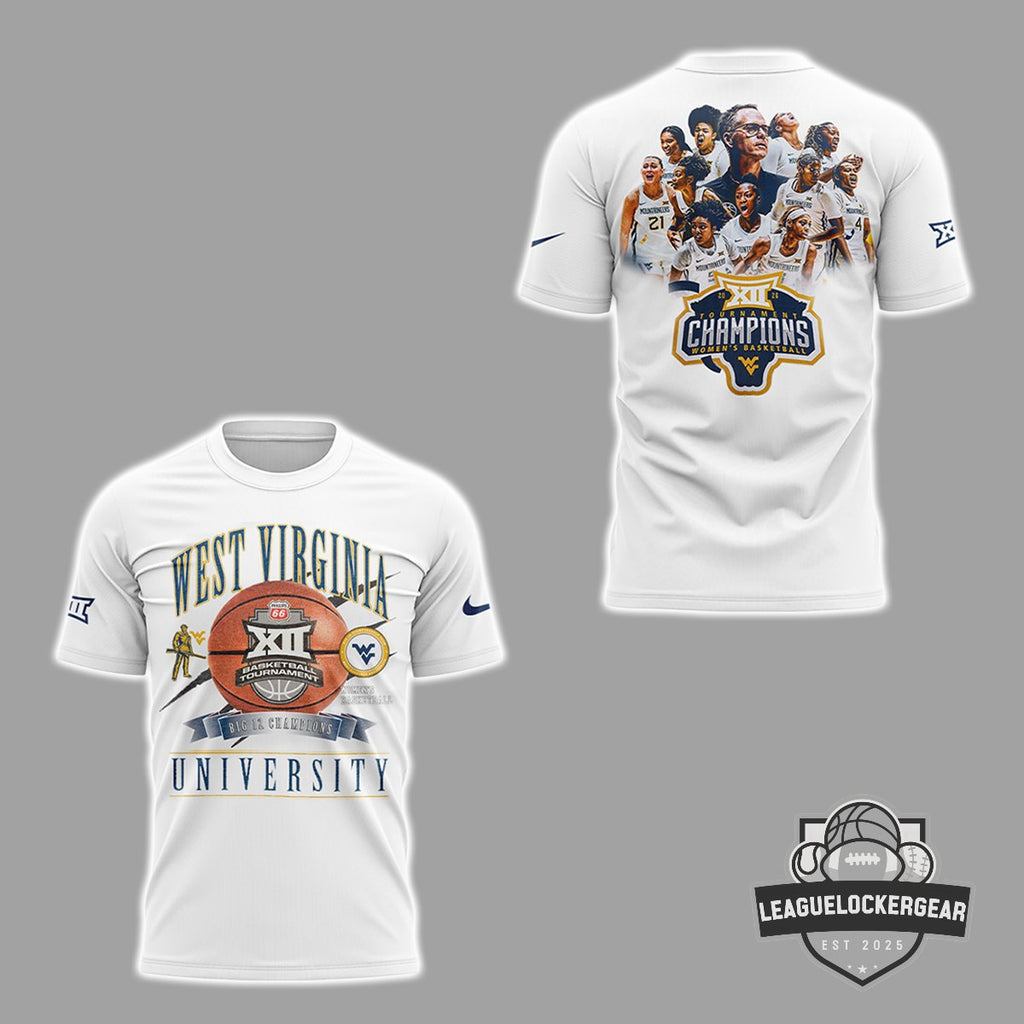 West Virginia Mountaineers 2026 Big 12 Tournament Champions T-Shirt - LeagueLockerGear