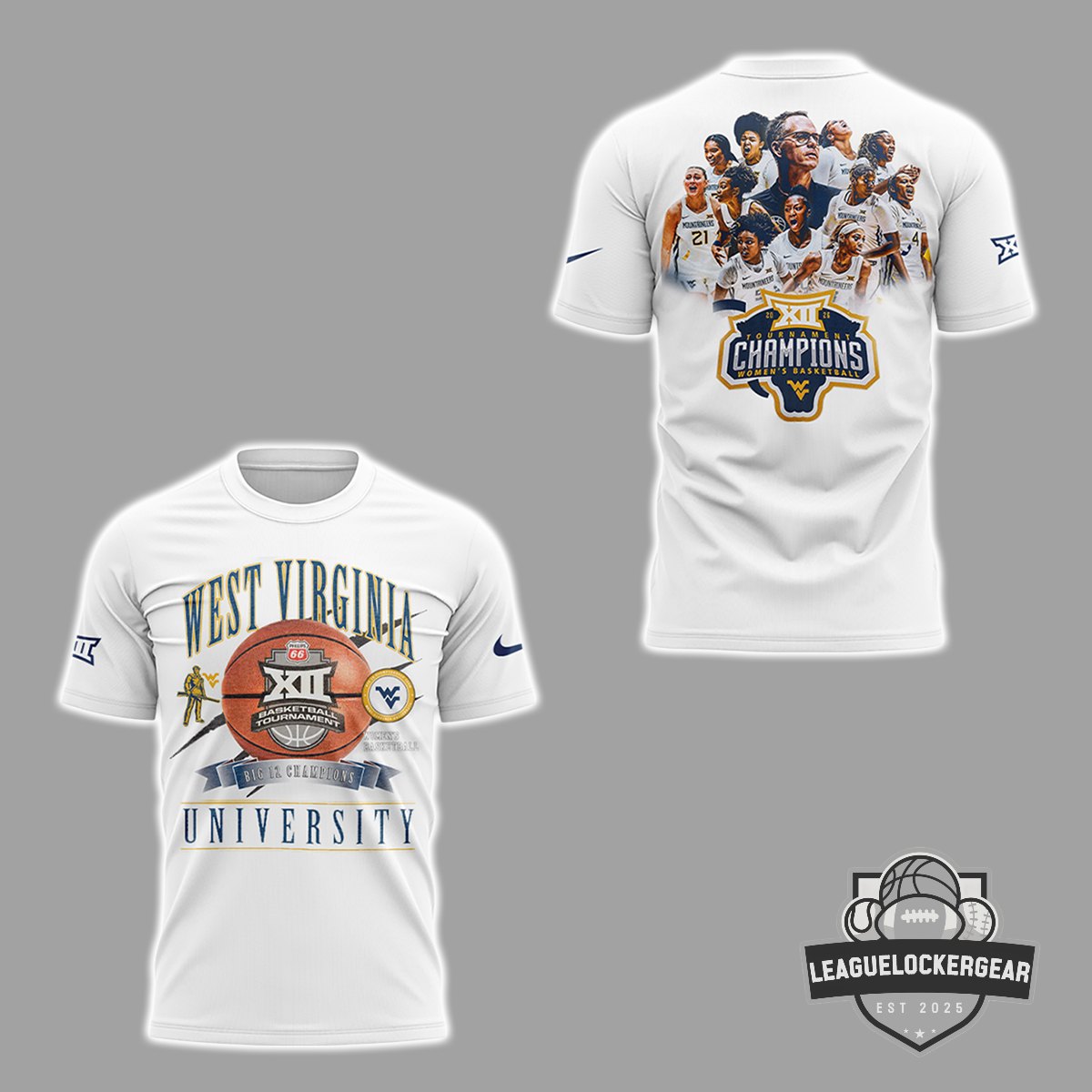 West Virginia Mountaineers 2026 Big 12 Tournament Champions T-Shirt - LeagueLockerGear