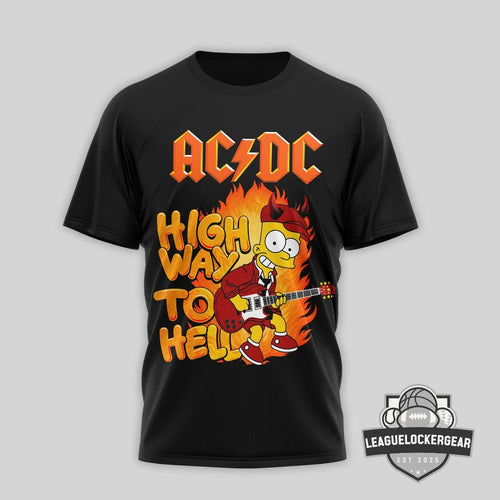 AC/DC The Simpsons Highway To Hell T-Shirt - LeagueLockerGear