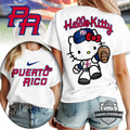 Hello Kitty Puerto Rico Baseball T-Shirt - LeagueLockerGear